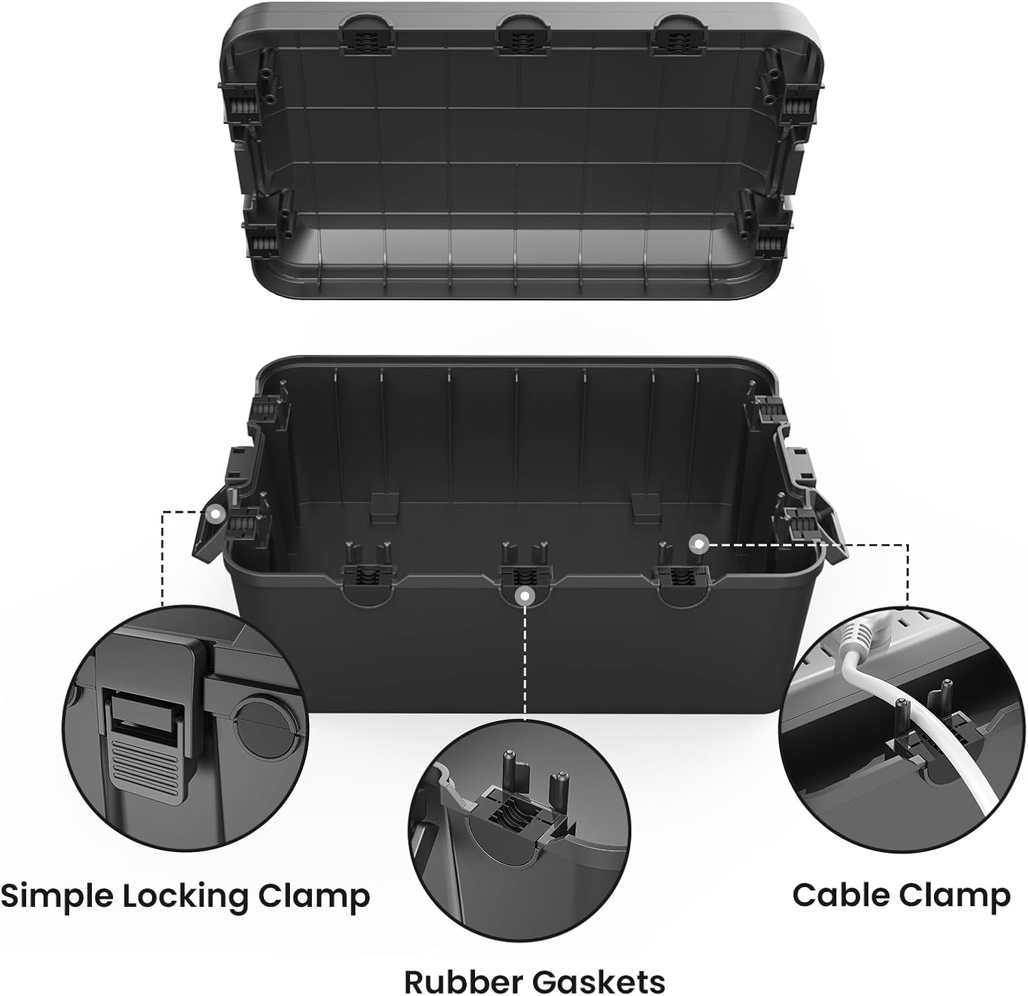 Caja eléctrica para exteriores, paquete de 4 