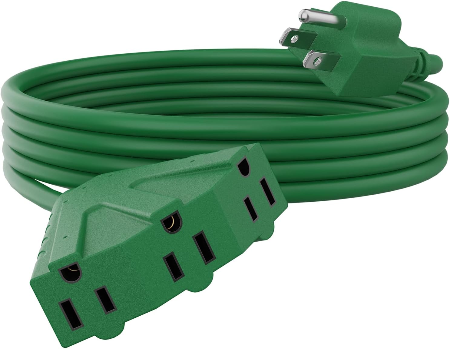 Cable de extensión para exteriores de 3 tomas, calibre 14 
