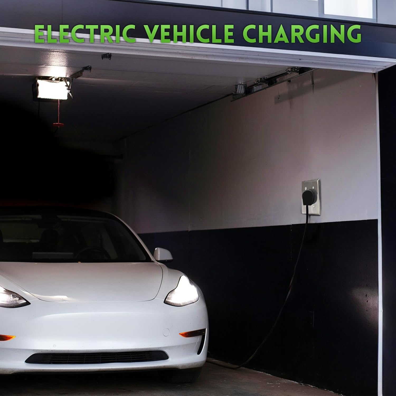 NEMA 14-50R Receptacle Outlet with Square Cover Plate