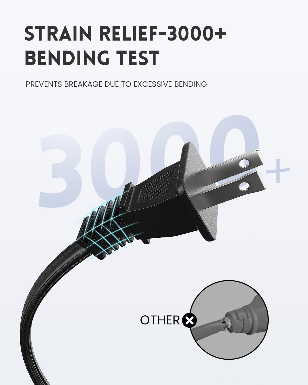 Lot de 3 rallonges électriques d'intérieur (3/6/10 pi), calibre 16 