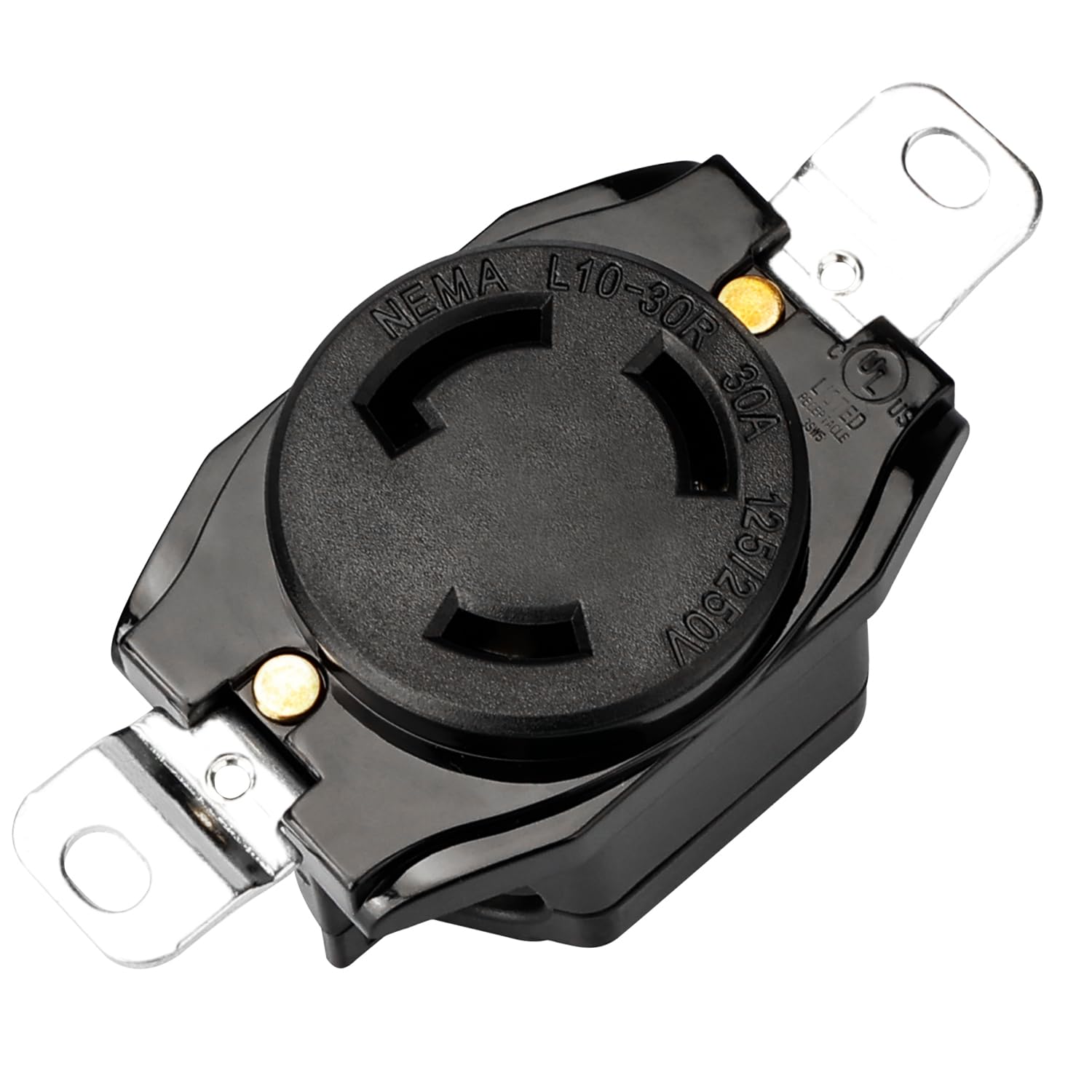 Receptáculo de bloqueo de montaje empotrado NEMA L10-30R 