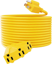 Cable de extensión para exteriores de 3 tomas, calibre 14 