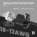 NEMA 1-15P & NEMA 1-15R Replacement Plug & Connector Set