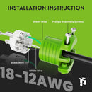 NEMA 5-15P & NEMA 5-15R Replacement Plug & Connector, 5 Set, Green