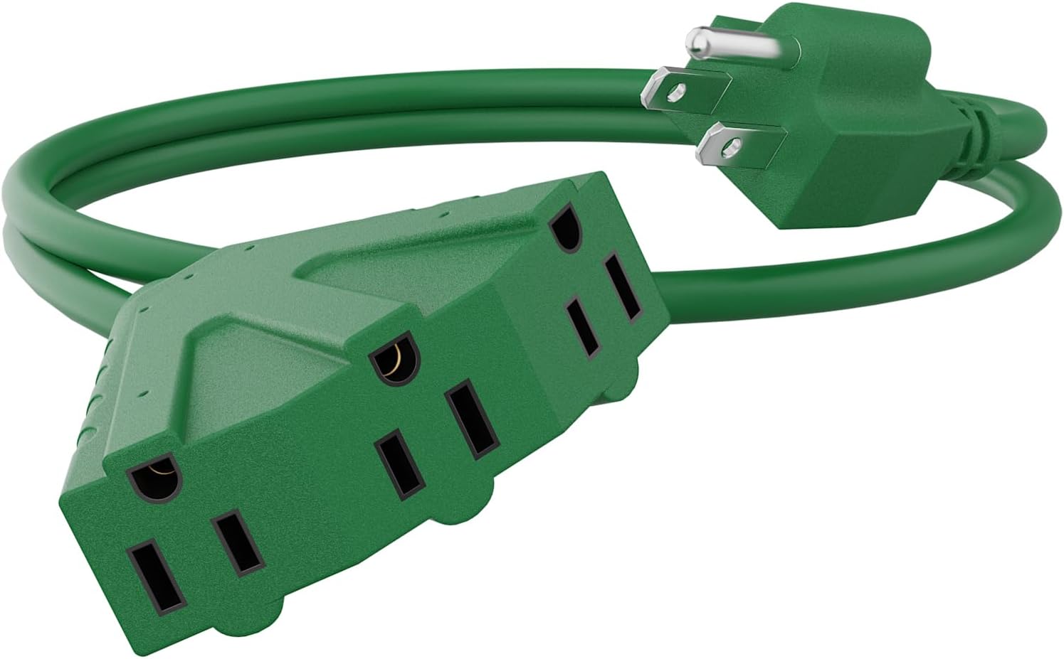 Cable de extensión para exteriores de 3 tomas, calibre 14 