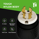 NEMA L15-20P Twist Lock Plug, 20A 250V 3-Phase Locking Male Plug, Industrial Grade Heavy-Duty Power Plug