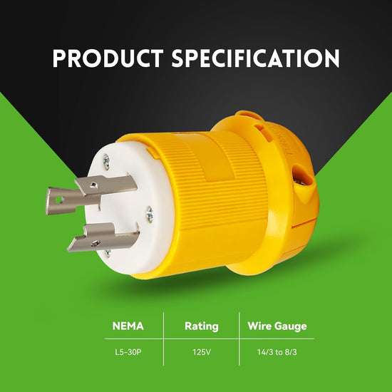 Fiche à verrouillage par rotation NEMA L5-30P 
