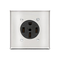 NEMA 14-50R Receptacle Outlet with Square Cover Plate
