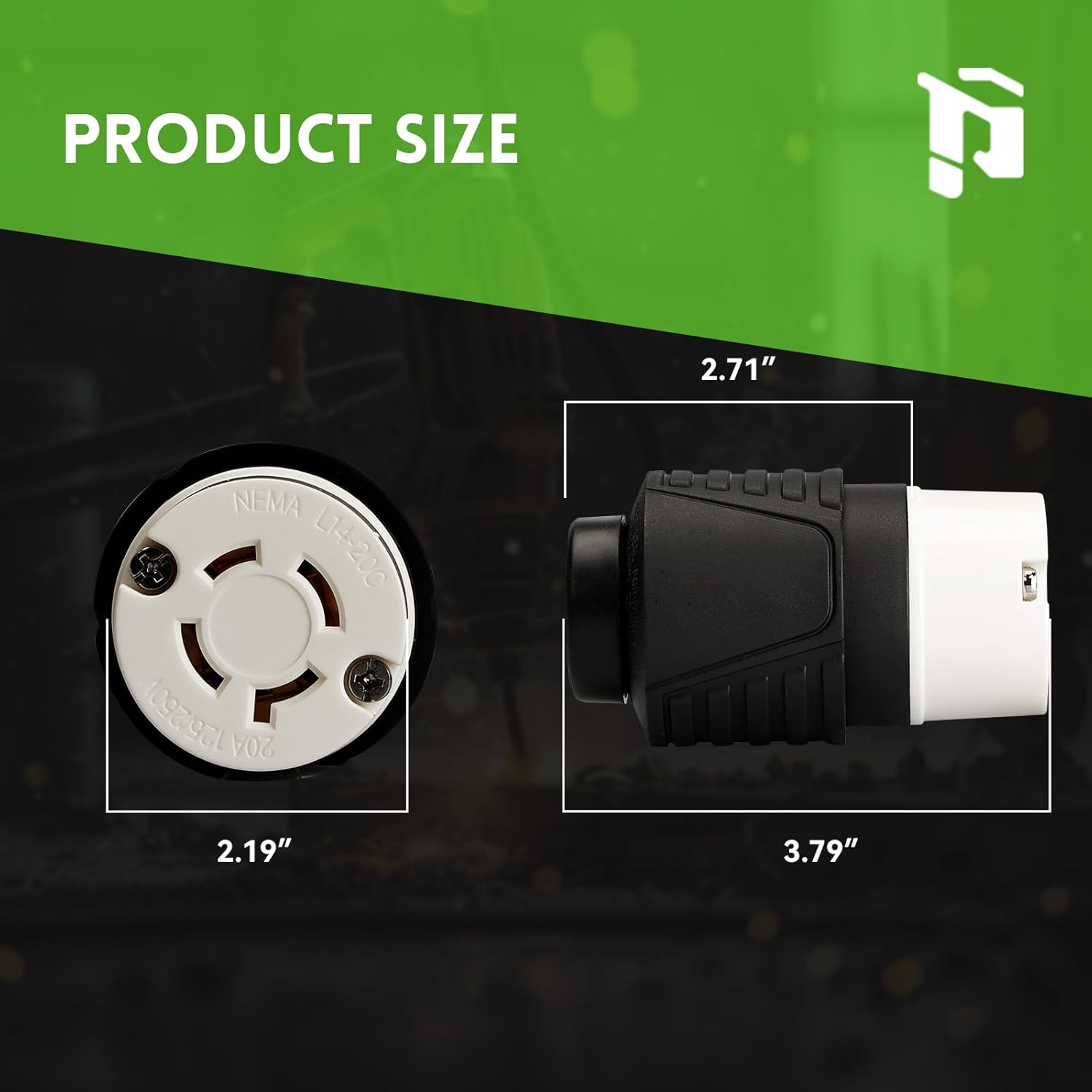 Connecteur à verrouillage par rotation NEMA L14-20C 