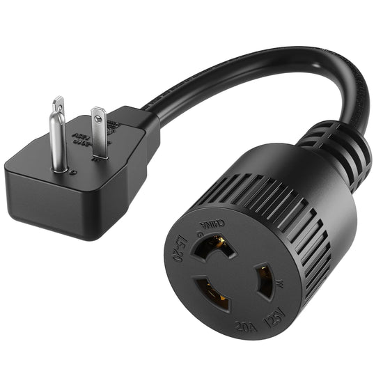 Cable de extensión adaptador NEMA 5-20P a NEMA L5-20R, calibre 12, 1 pie 