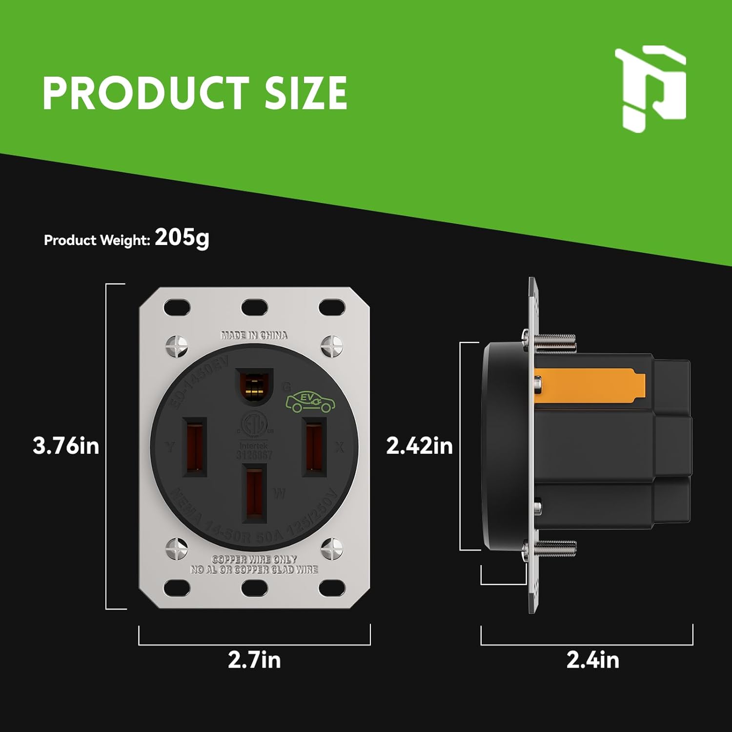 NEMA 14-50R Receptacle Outlet