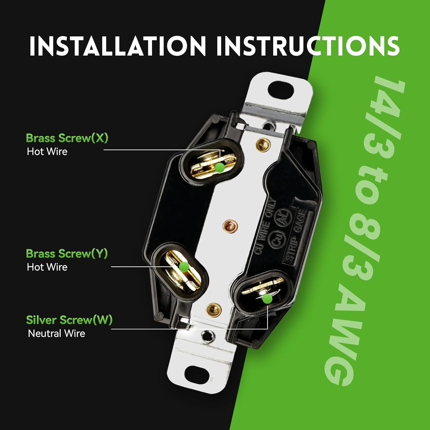 Receptáculo de bloqueo de montaje empotrado NEMA L10-30R 