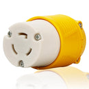 NEMA L5-20R Twist Lock Connector, 20A 125V Locking Female Connector, Industrial Grade 3-Prong Power Connector