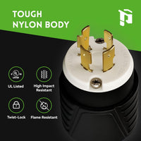 Tapón de bloqueo giratorio NEMA L16-20P 