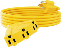 Cable de extensión para exteriores de 3 tomas, calibre 14 