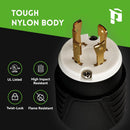 NEMA L15-30R Twist Lock Connector, 30A 250V 3-Phase Locking Female Connector, Heavy-Duty Industrial Grade Receptacle