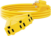 Cable de extensión para exteriores de 3 tomas, calibre 14 