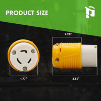NEMA L5-20R Twist Lock Connector, 20A 125V Locking Female Connector, Industrial Grade 3-Prong Power Connector