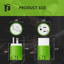 NEMA 5-15P & NEMA 5-15R Replacement Plug & Connector, 5 Set, Green