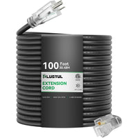 outdoor extension cord 12awg black waterproof