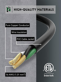 1 to 3 Splitter Outdoor Extension Cord, 16 Gauge