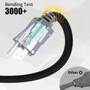 3 Outlets Outdoor Extension Cord with Lighted end, 12 Gauge