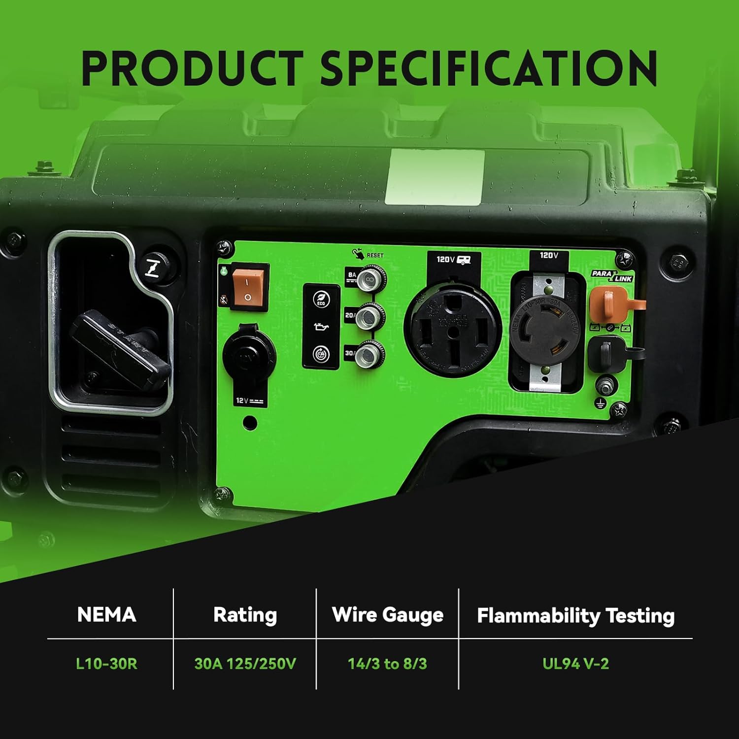 Receptáculo de bloqueo de montaje empotrado NEMA L10-30R 