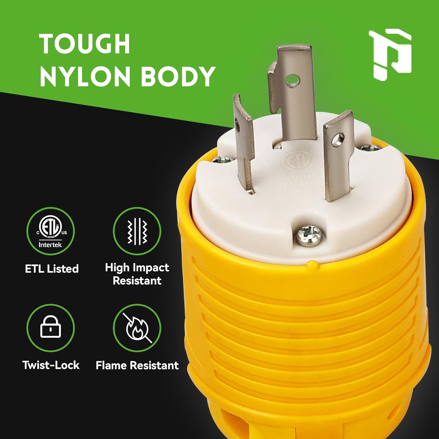 Enchufe de bloqueo giratorio NEMA L5-20P 