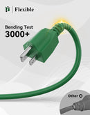 Cable de extensión para exteriores de 3 tomas, calibre 14 