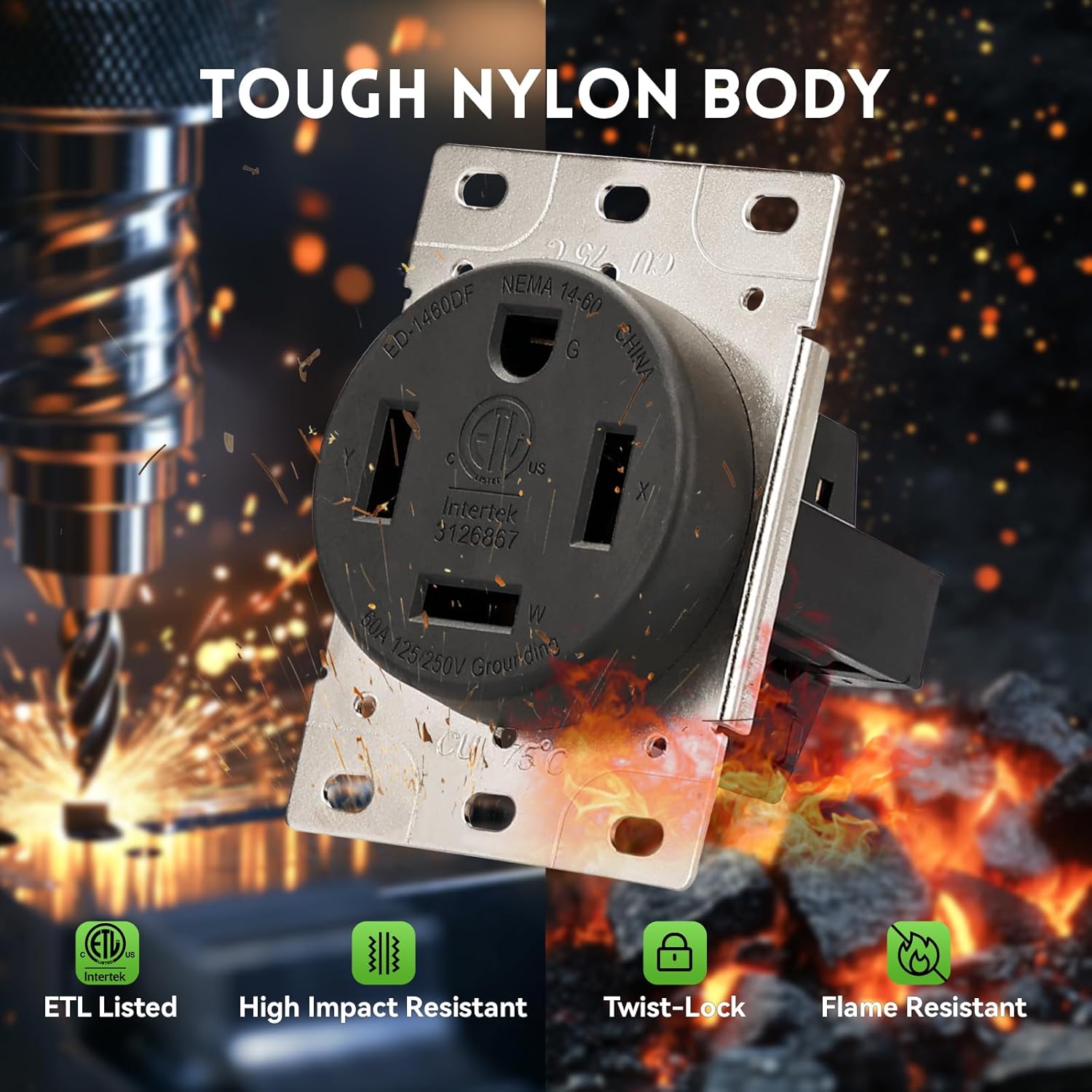 NEMA 14-60R Receptacle Outlet