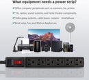 6 Outlets Power Strip With Surge Protector (90J), 14 Gauge, 2-Pack