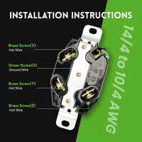 NEMA L15-20R Flush Mounting Locking Receptacle
