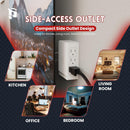 6 Side Outlet Plug Adapter, 2 Pack