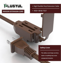 16AWG Indoor Extension Cord, 2-Prong Power Cord, ETL Listed, 125V 13A Extension Cable for Home, Office & Appliances