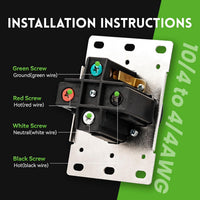 NEMA 14-50R Receptacle Outlet with Square Cover Plate