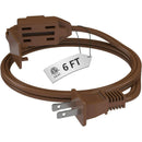 16AWG Indoor Extension Cord, 2-Prong Power Cord, ETL Listed, 125V 13A Extension Cable for Home, Office & Appliances