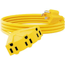 Cable de extensión para exteriores de 3 tomas, calibre 14 
