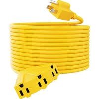 Cable de extensión para exteriores de 3 tomas, calibre 14 