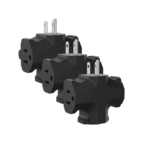 Adaptateur de prise à 3 voies, lot de 3 