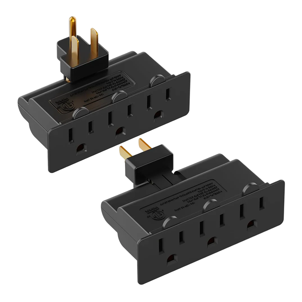 3 Outlet Extender 3-Pack | Heavy Duty Wall Plug Splitter Adapter ...