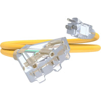 3 Outlets Outdoor Extension Cord with Lighted end, 12 Gauge