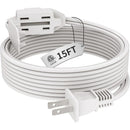 16AWG Indoor Extension Cord, 2-Prong Power Cord, ETL Listed, 125V 13A Extension Cable for Home, Office & Appliances