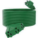 Cable de extensión para exteriores de 3 tomas, calibre 14 