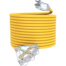 3 Outlets Outdoor Extension Cord with Lighted end, 12 Gauge