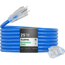 12AWG All-Weather Outdoor Extension Cord, Heavy Duty SJTW Waterproof Power Cable, ETL Listed, 125V 15A 3-Prong Grounded Extension Cord for Jobsite, Generator, Power Tools & Outdoor Use